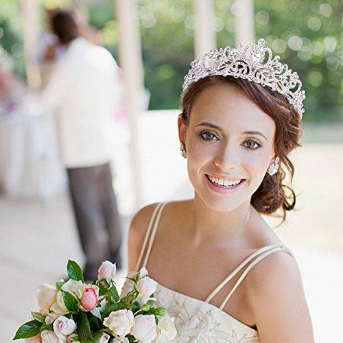 Silver Crystal Tiara Crowns for Women Girls Elegant Princess Crown with Combs Tiaras for Women Bridal Wedding Prom Birthday Cosplay - Decotree.co Online Shop