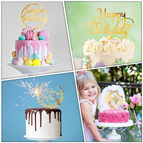 6 Pack Happy Birthday Cake Topper Acrylic Cupcake Topper for Various Birthday Cake Decorations - Decotree.co Online Shop