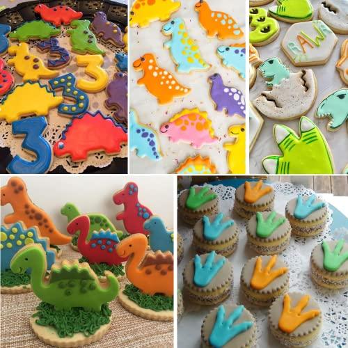 8pcs Dinosaur Cookie Cutters Set, Stainless Steel Metal Mold for Kids Birthday - Decotree.co Online Shop