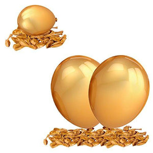 100pcs/pack 12" Gold Shiny Balloons for Party Decoration 12 inches - Decotree.co Online Shop