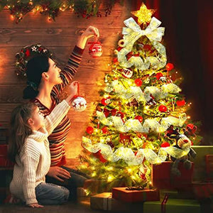 Christmas Ribbon Fairy Lights, 32.8ft Timing Christmas Ribbon Lights Battery Powered, 100 LED - Decotree.co Online Shop