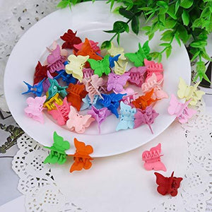 50 Pieces Butterfly Hair Clips Pastel Hair Clips Mini Cute Clips Hair Accessories for Hair 90s Girls Women with Box Package, Matte Colors - Decotree.co Online Shop