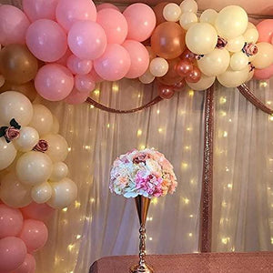 143Pcs Girl's Birthday Pink and Rose Gold Confetti Different Size Balloons Garland Kit - Decotree.co Online Shop