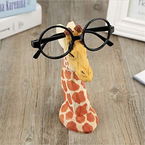 Creative Wood Hand Carved Eyeglass Holder Handmade Nose Giraffe Stand for Office Desk Home Decor Gifts - Decotree.co Online Shop