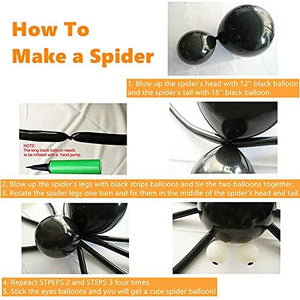 172pcs Spider Orange Black Balloon Garland Kit Halloween Party Decorations Ghost Balloon Party Backdrop - Decotree.co Online Shop