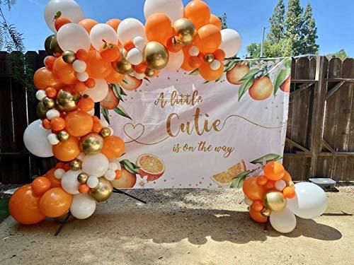 141pcs Orange with Gold Balloon Garland Arch Kit-Cream White Orange Gold Balloons for Wedding Decoration Baby Shower Decorations Birthday Party Decoration - Decotree.co Online Shop