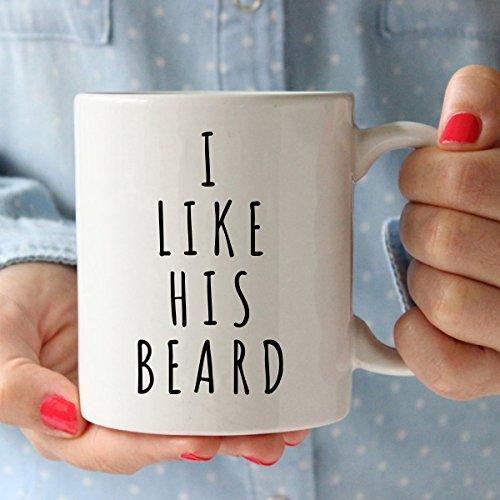 I Like His Beard, I Like Her Butt Couples Funny Coffee Mug Set 11oz - Unique Wedding Gift For Bride and Groom - His and Hers Anniversary Present Husband and Wife - Decotree.co Online Shop