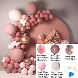 185 pcs Cream Pink Rose Balloon Arch Kit for Party Decorations (185PCS- Macaron Pink) - Decotree.co Online Shop