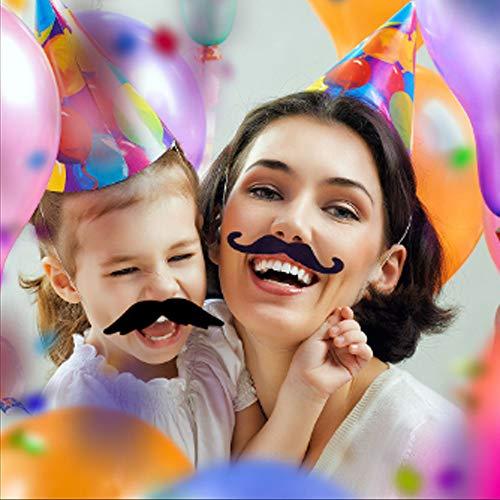60 Pcs Fake Beard Self Adhesive Novelty Hairy Mustaches Costume Facial Hair for Birthday and Halloween - Decotree.co Online Shop