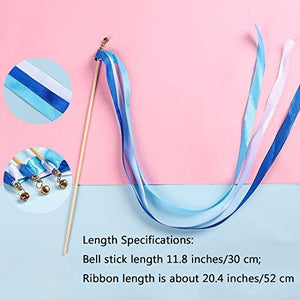 25 Pack Ribbon Wands Chromatic Silk Ribbon with Bells - Decotree.co Online Shop