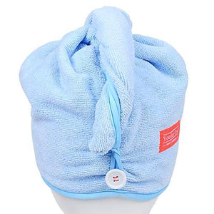 Microfiber Hair Towel Wrap for Women, 2 Pack 10 inch X 26 inch, Super Absorbent Quick Dry Hair Turban for Drying Curly, Long & Thick Hair (Blue) - Decotree.co Online Shop