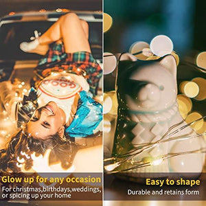 12 Pack Led Fairy Lights Battery Operated String Lights Waterproof Silver Wire 7 Feet 20 Led Firefly Starry Moon Lights for DIY Wedding Party Bedroom Patio Christmas (Warm White) - Decotree.co Online Shop