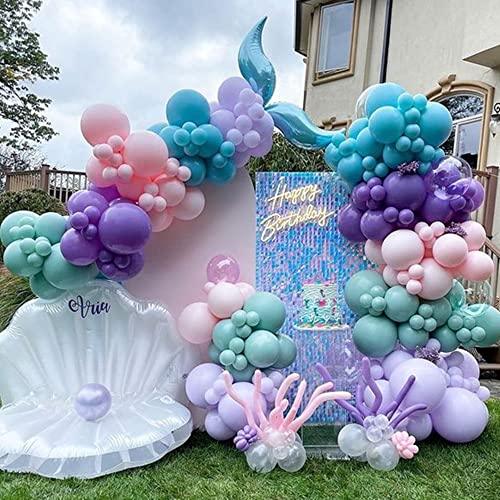 119Pcs Mermaid Balloon Garland Kit, Mermaid Tail Arch Party Decorations with Pink Purple Blue Balloons for Girls Mermaid Birthday Party Under The Sea Party - Decotree.co Online Shop