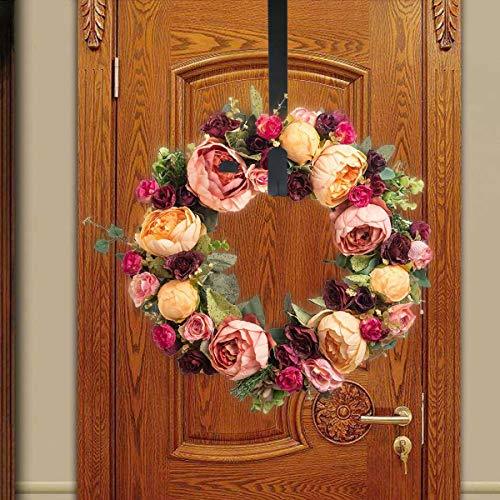12"/15" Wreath Hanger for Front Door - Large Wreath Metal Hook for Christmas Wreath Over The Door Single Hook, Black - Decotree.co Online Shop