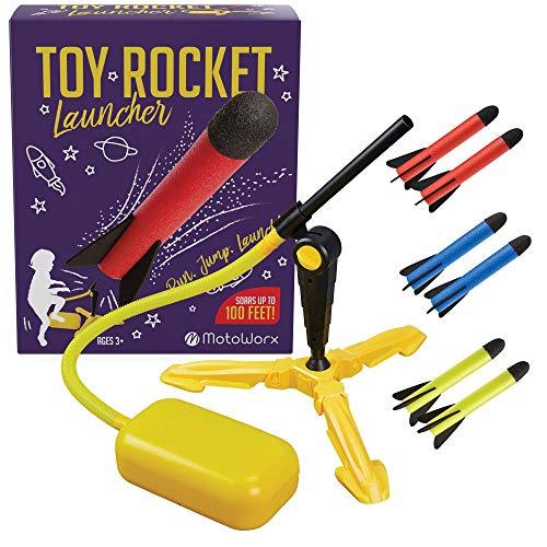 Toy Rocket Launcher for kids ââââ‚?Shoots Up to 100 Feet ââââ‚?8 Colorful Foam Rockets and Sturdy Launcher Stand with Foot Launch Pad - Fun Outdoor Toy for Kids - Gift Toys for Boys and Girls Age 3+ Years Old - Decotree.co Online Shop