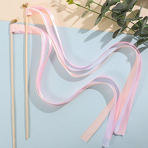 25 Pack Ribbon Wands Chromatic Silk Ribbon with Bells - Decotree.co Online Shop