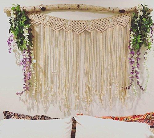 Macrame Wall Hanging Boho Wedding Hanger Cotton Handmade Backdrop Decorations - Decotree.co Online Shop