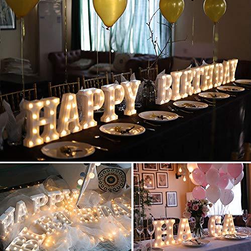 LED Marquee Letter Lights 26 Alphabet Light Up Marquee Number Letters Sign for Wedding Birthday - Decotree.co Online Shop