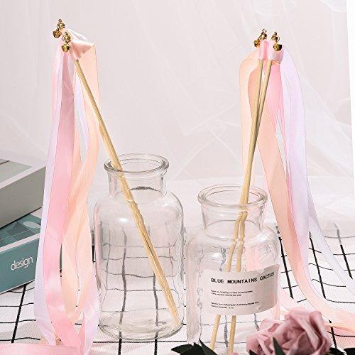 25 Pack Ribbon Wands Chromatic Silk Ribbon with Bells - Decotree.co Online Shop