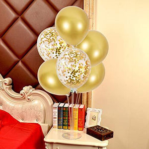 Balloons Stand Kit Table Decorations,2 Set with 14 Sticks, 14 Cups, 2 Base, 16 Gold Balloons for Wedding Graduation 30th 40th 50th birthday - Decotree.co Online Shop