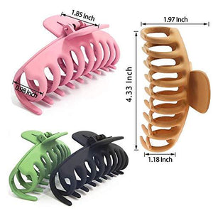 Big Hair Claw Clips 4 Inch Nonslip Large Claw Clip for Women Thin Hair - Decotree.co Online Shop