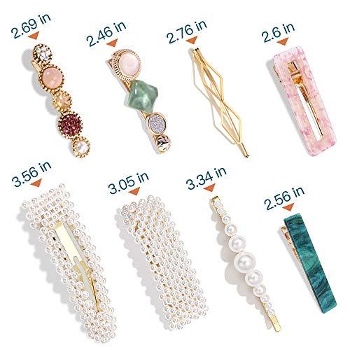 28 PCS Hingwah Pearls and Acrylic Resin Hair Clips - Decotree.co Online Shop