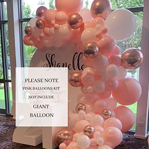 Pink Balloon Garland Kit 130 Pcs 12 Inch Rose Gold Pink White Party Balloons Arch for Baby Shower Girl Bridal Shower Birthday - Decotree.co Online Shop