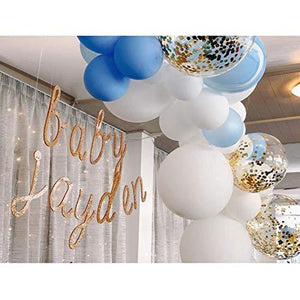 Blue Confetti Balloons 100Pcs Matte Party Latex Balloon Garland Arch Kit for Baby Shower Birthday Party Decoration - Decotree.co Online Shop