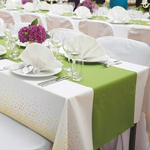 Plastic Tablecloths for Rectangle Tables, 6 Pack Disposable Party Table Cloths, Gold Dot Confetti Table Covers with 30 Balloons for Birthday Parties Wedding Anniversary Baby Shower, 54" x 108" - Decotree.co Online Shop