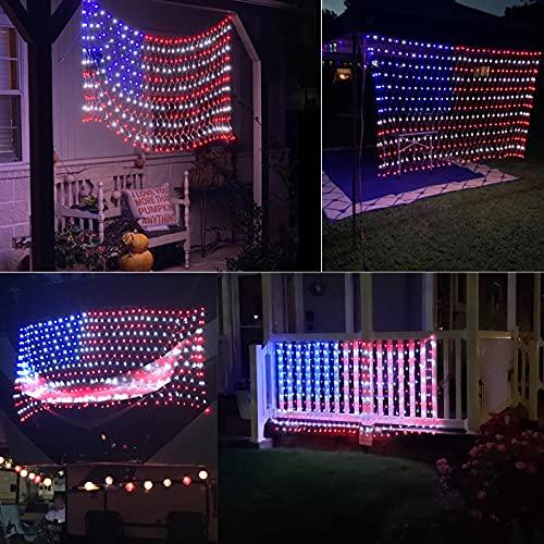 American Flag Lights, Waterproof Led Flag Net Light of The United States - Decotree.co Online Shop