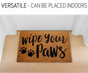Coco Coir Door Mat with Heavy Duty Backing, Wipe Your Paws Doormat, 16”x24inch Size, Easy to Clean Entry Mat, Beautiful Color and Sizing for Outdoor and Indoor uses - Decotree.co Online Shop