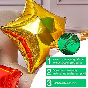 30 pcs 18 Inch Mylar Star Balloons, Heart Balloons, Round Balloons, Balloon for Party, Starry Night Party, Twinkle Twinkle Little Star Shower, Happy Birthday Party Decorations - Decotree.co Online Shop