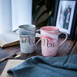 Mr and Mrs Coffee Mugs - Wedding Gifts for Bride and Groom - Gifts for Bridal Shower Engagement Wedding and Married Couples Anniversary - Decotree.co Online Shop