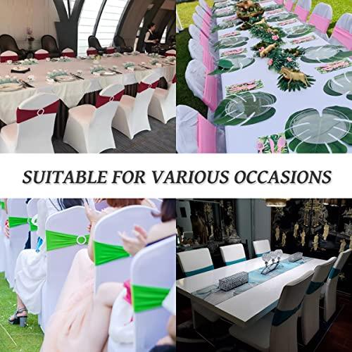 50 PCS Spandex Stretch Chair Sashes Bows for Wedding Reception- Universal Elastic Chair Cover Bands with Buckle Slider for Banquet, Party, Hotel Event Decorations - Decotree.co Online Shop