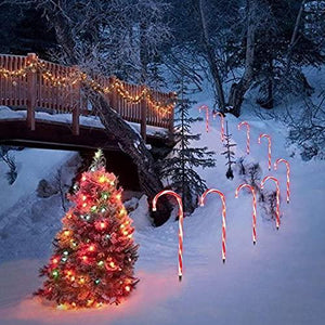 Christmas Candy Cane Pathway Lights with Stake 28 inches Lighted Candy Cane Christmas Decorations - Decotree.co Online Shop