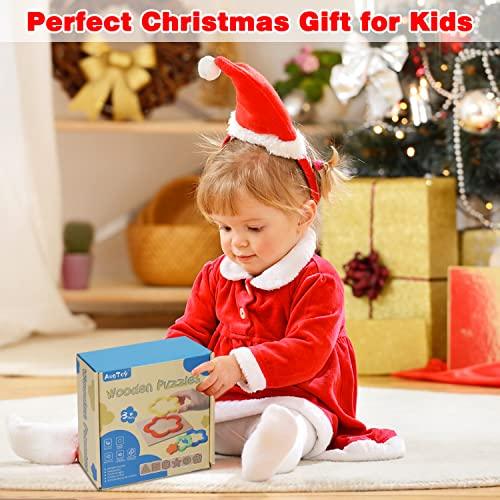 Toddler Puzzles Games Wooden Toys Montessori Shape Sorting Puzzle Toddlers Activities Preschool Learning Early Educational Birthday Travel Outdoor Toys for Kids Age 1 2 3 4 5 6 Year Old - Decotree.co Online Shop