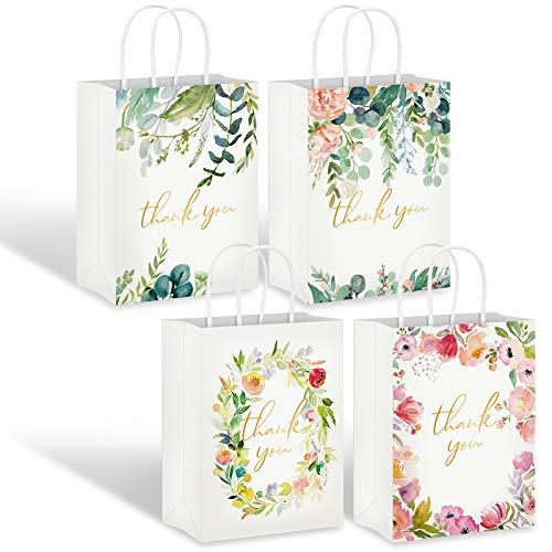 16Pcs Floral Design Small Thank You Bags for Wedding and Bridal Shower Party - Decotree.co Online Shop