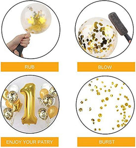 72pcs Gold Confetti Balloons with Gold Confetti Inside, 12 Inches Latex Party Balloons for Birthdays, Weddings - Decotree.co Online Shop