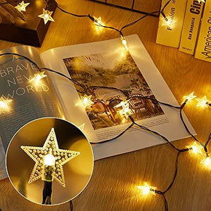 Solar Star String Lights Outdoor 39 Ft 100 LED,8 Lighting Modes Twinkle Fairy Lights - Decotree.co Online Shop