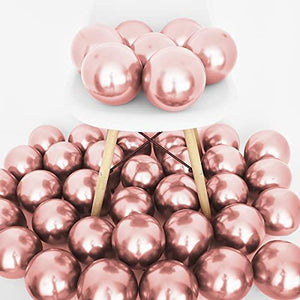 50 Pcs 5 Inch Metallic Rose Gold Balloons for Baby Bridal Shower Rose Gold Birthday Wedding Party Decorations - Decotree.co Online Shop