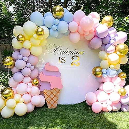 Magical Unicorn Rainbow Macaron Balloons Garland Arch Kit for Pastel Baby Shower Birthday Ice Cream Party Children's Party Decorations - Decotree.co Online Shop