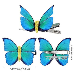 18 Pieces Glitter Butterfly Hair Clips for Teens Women Hair Accessories (Charming Styles) - Decotree.co Online Shop