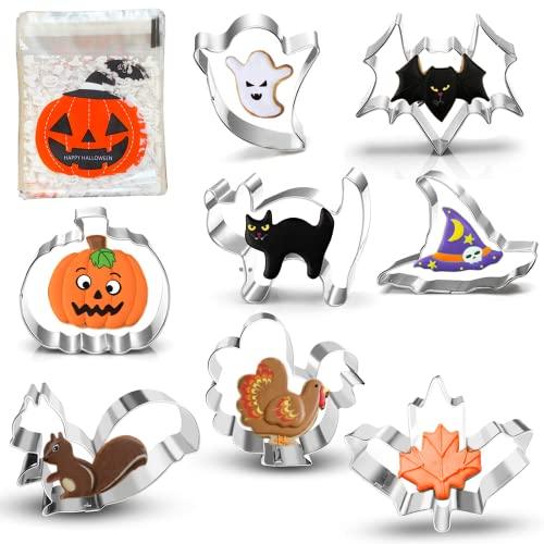 8 Pieces Halloween Thanksgiving Fall Cookie Cutter Set - Decotree.co Online Shop
