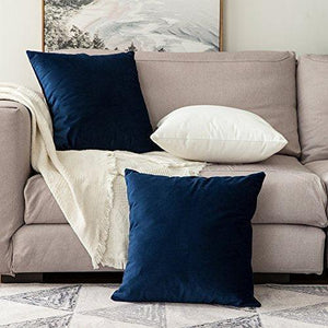 Pack of 2, Velvet Soft Solid Decorative Square Throw Pillow Covers Set Cushion Case for Sofa, Bedroom, Car - Decotree.co Online Shop