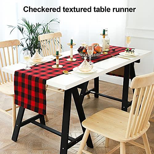 Christmas Table Runner, Classic Checkered Christmas Tablecloth, Kitchen Home Decor, Suitable for Party, Hotel Decoration Holiday Decorations - Decotree.co Online Shop
