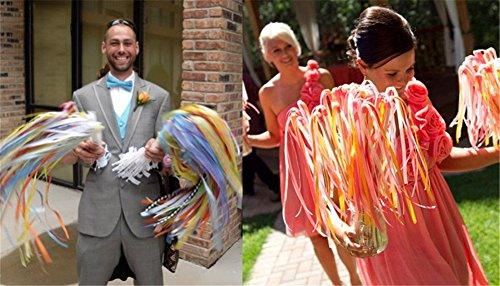 25 Pack Ribbon Wands Chromatic Silk Ribbon with Bells - Decotree.co Online Shop