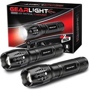LED Tactical Flashlight- High Lumen, Zoomable, 5 Modes, Water Resistant Light - Camping Accessories - Decotree.co Online Shop