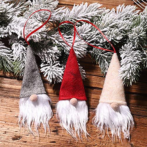 6 Pack Gnome Christmas Plush Ornaments Set, Xmas Hanging Decorations Gnome Hat - Decotree.co Online Shop
