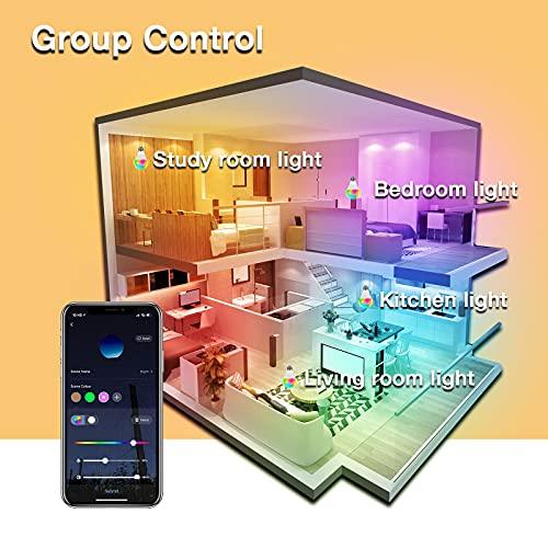 6 Pcs Smart Light Bulbs, RGBW Wi-Fi Color Changing Led Bulbs Multicolor Led Light Bulbs - Decotree.co Online Shop
