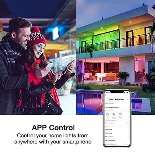 6 Pcs Smart Light Bulbs, RGBW Wi-Fi Color Changing Led Bulbs Multicolor Led Light Bulbs - Decotree.co Online Shop